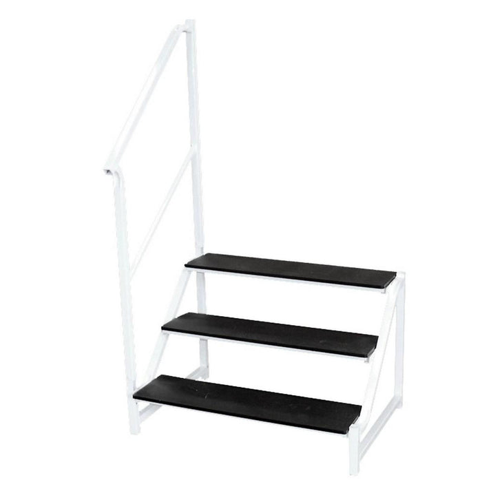 Free-Standing 3 Tread Step White