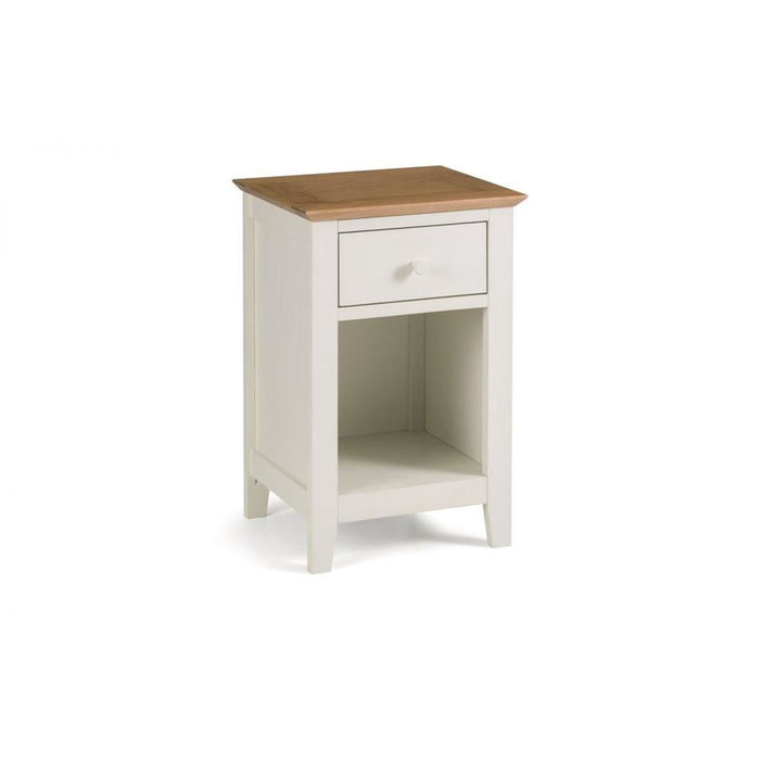 Salerno 2-Tone 1 Drawer Bedside Unit Oak & Ivory