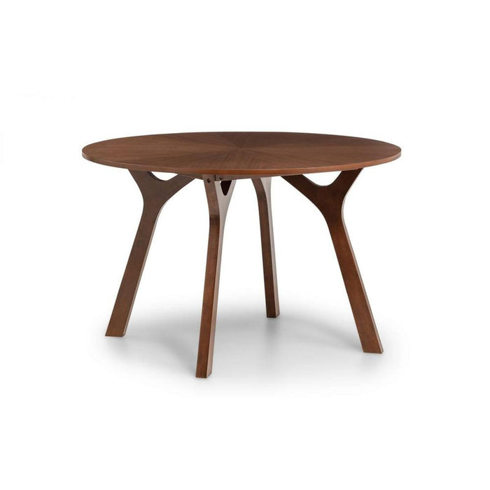 Huxley Round Table 120cm Walnut Veneer Finish