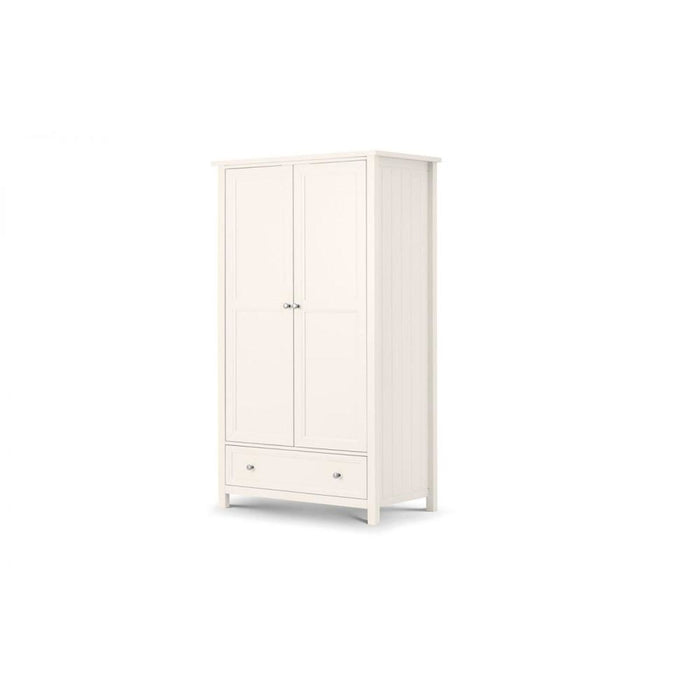 Maine 2 Door 1 Drawer Combination Wardrobe Surf White Lacquer