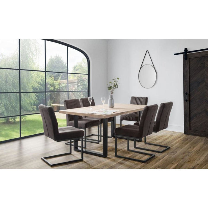 Berwick Dining Table Oak Top & Black Legs