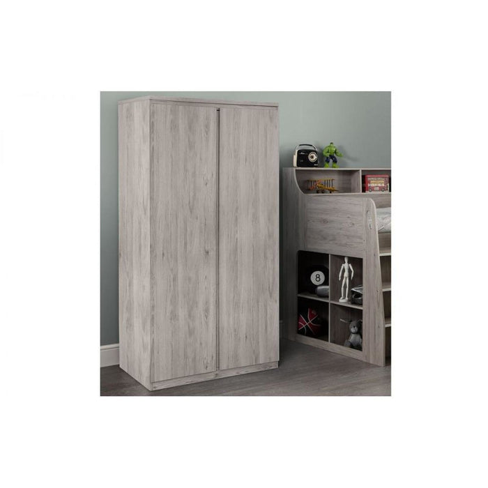 Jupiter 2 Door Wardrobe Grey Oak Finish