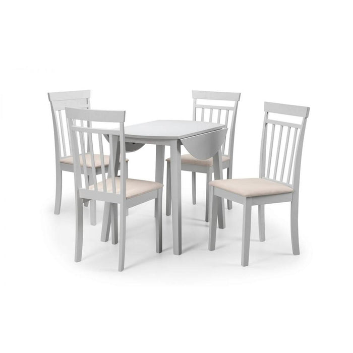Coast Dining Chair Grey with Ivory Faux Suede Padded Seat