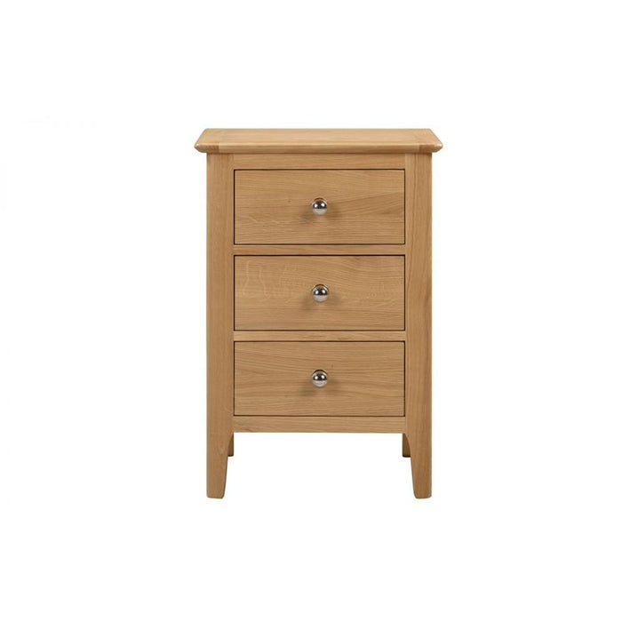 Cotswold 3 Drawer Bedside Unit Solid Oak & Real Oak Veneers