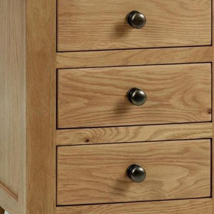 Bedside 3 Drawer - Marlborough White Oak and Veneers
