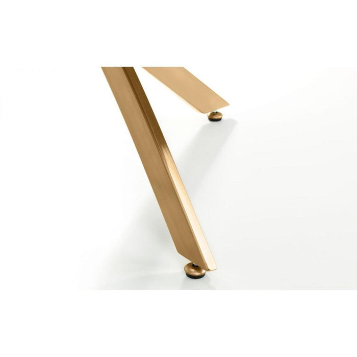 Montero Round Table 100cm Glass Top on Gold Coloured Base