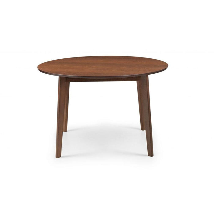 Farringdon Circular Dining Table 120cm Walnut Effect