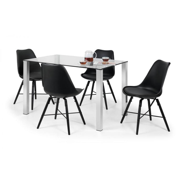 Kari Dining Chair Black Seat & Black Legs