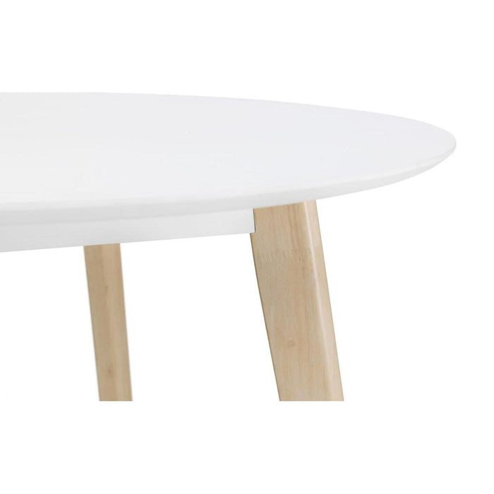 Casa Round Dining Table Matt White Top & Limed Oak Legs