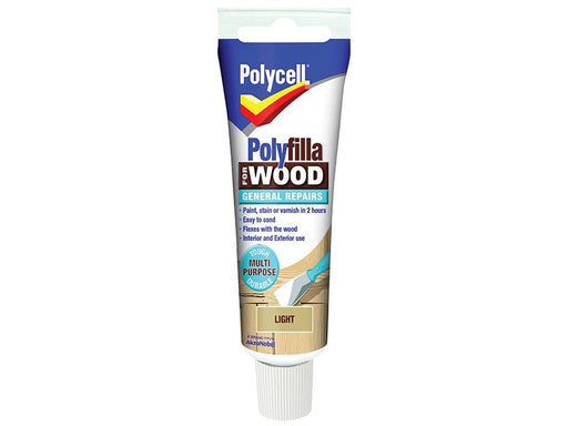 Polycell Polyfilla For Wood General Repairs Tube Light 75g Polycell - Town Tools