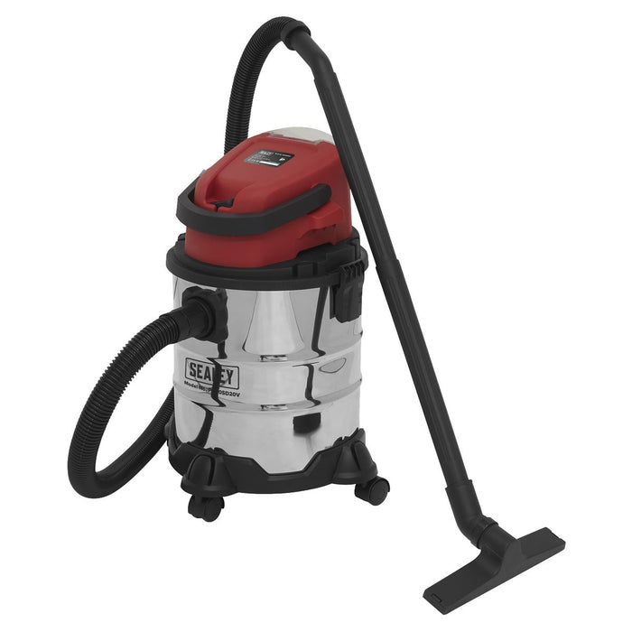 Sealey Vacuum Cleaner Cordless Wet & Dry 20L 20V SV20 Series Body Only