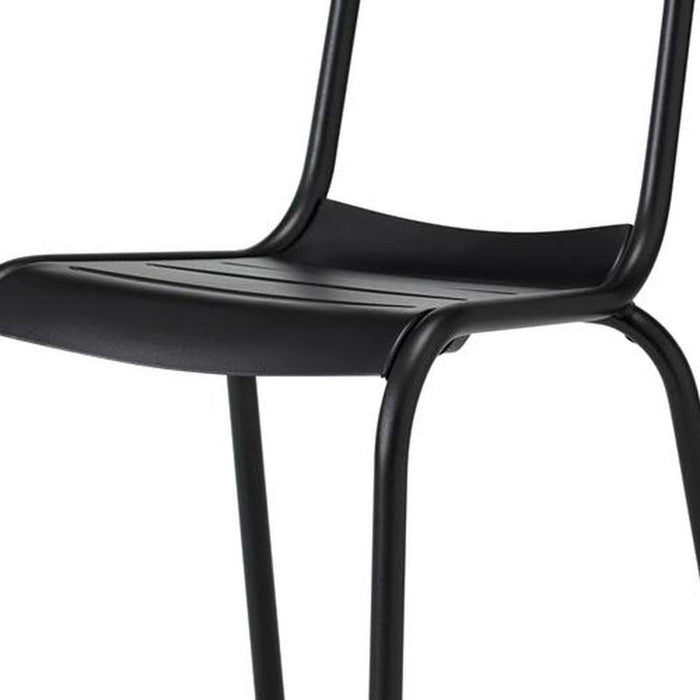 Rio Black Aluminium Side Chair (Stackable)