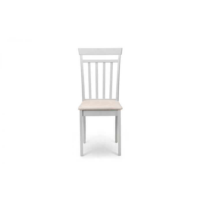 Coast Dining Chair Grey with Ivory Faux Suede Padded Seat