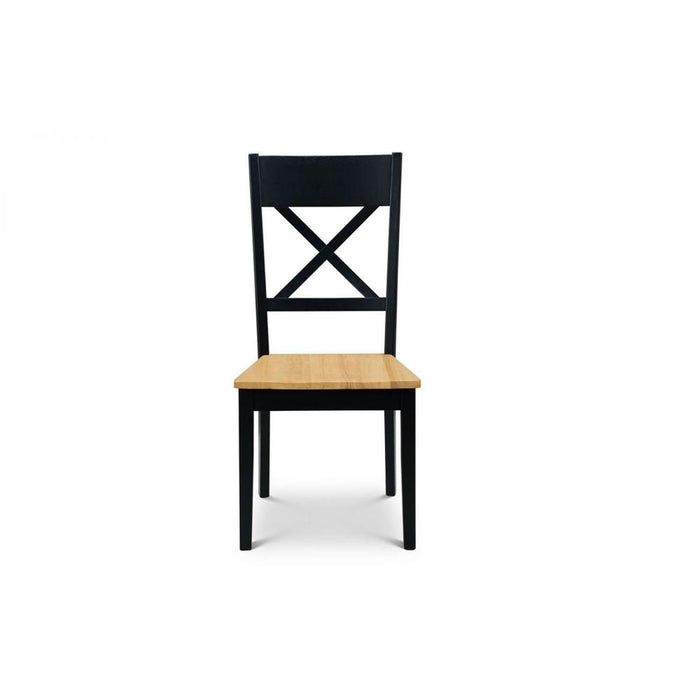 Hockley Dining Chair Solid Oak Seat Pad with Black Frame