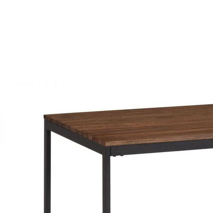Tribeca Dining Table Walnut Effect Top on Black Frame