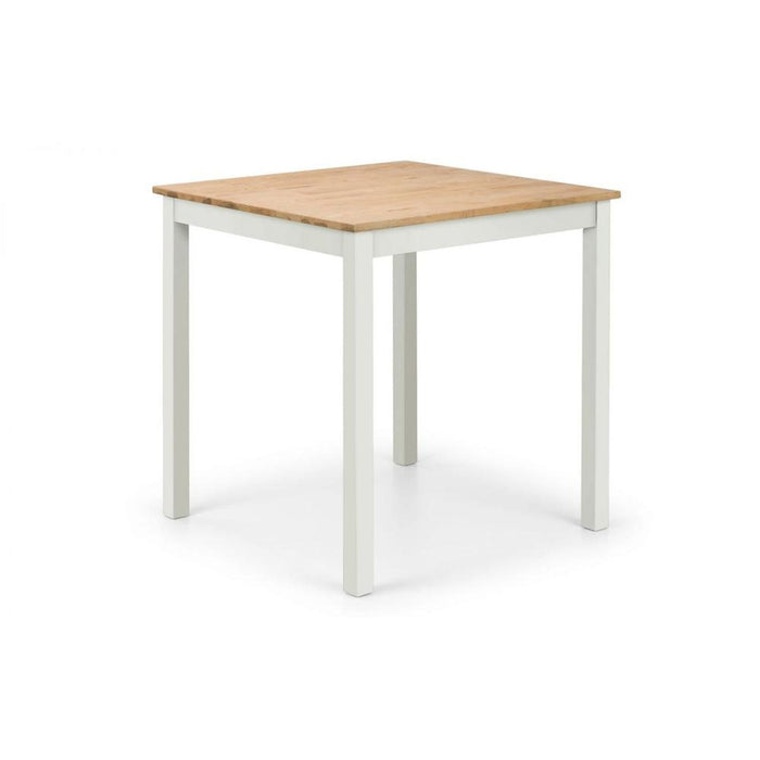 Coxmoor Square Dining Table 75cm Ivory Lacquer & Solid Oak Top