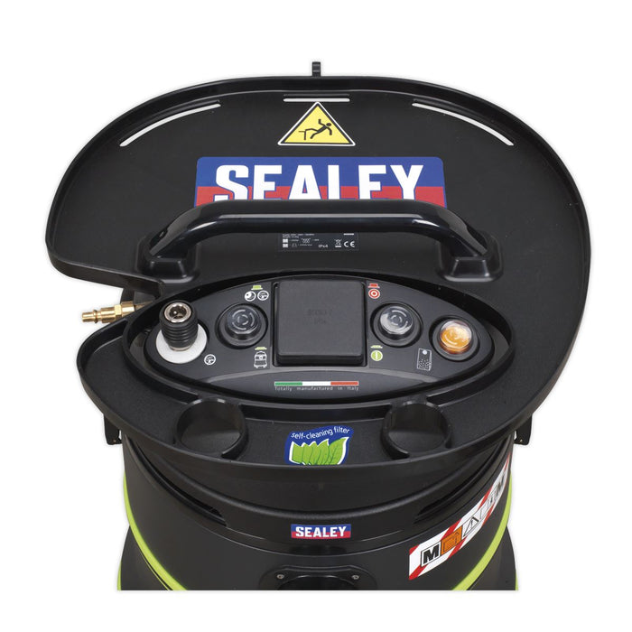 Sealey Vacuum Cleaner Industrial Dust-Free Wet/Dry 35L 1000W/230V Plastic Drum M