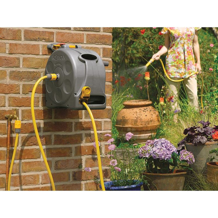 Hozelock 2415 25m 2-in-1 Compact Hose Reel + 25m of Starter Hose Hozelock - Town Tools