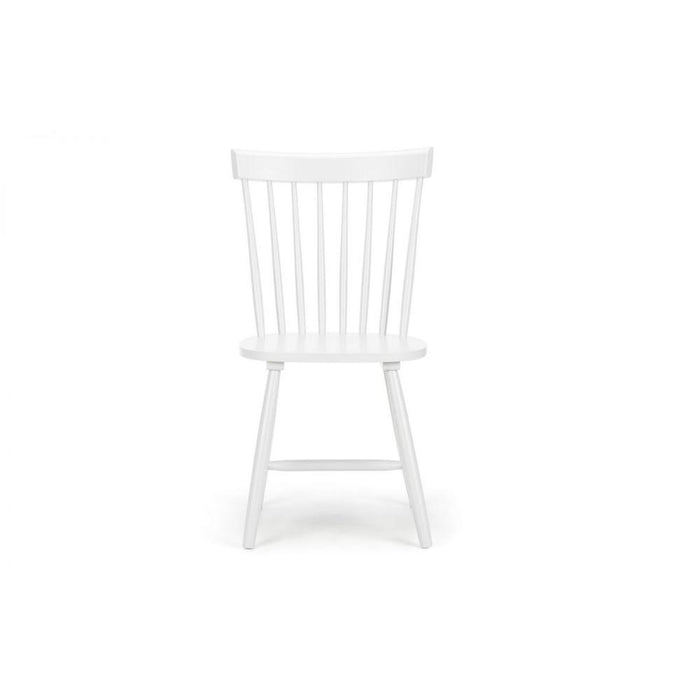 Torino White Chair Retro Style Tapered Legs