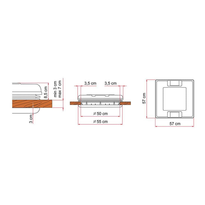 Fiamma Rooflight Vent 50 Crystal (01668-02D)