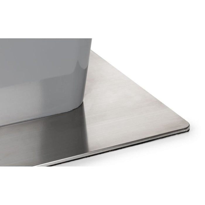 Como Extending Dining Table High Gloss Grey with Chrome Base
