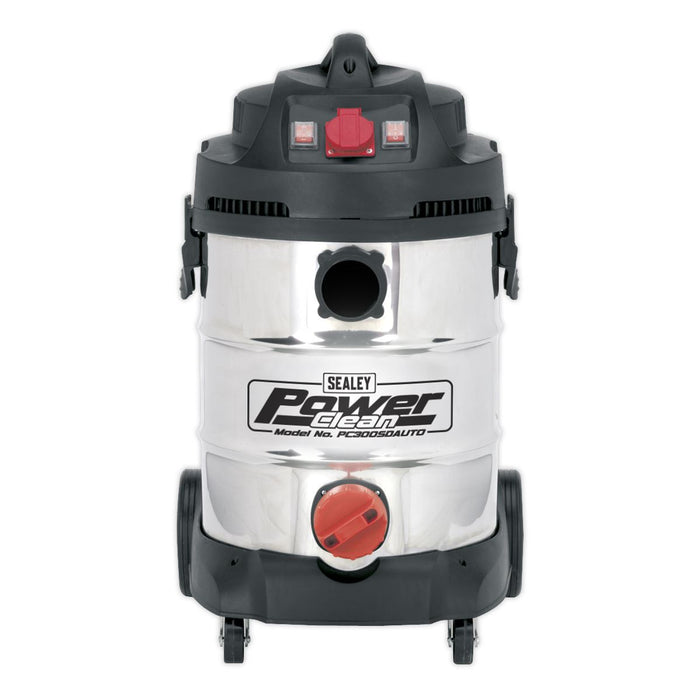 Sealey Vacuum Cleaner Industrial 30L 1400W/230V Stainless Drum Auto Start
