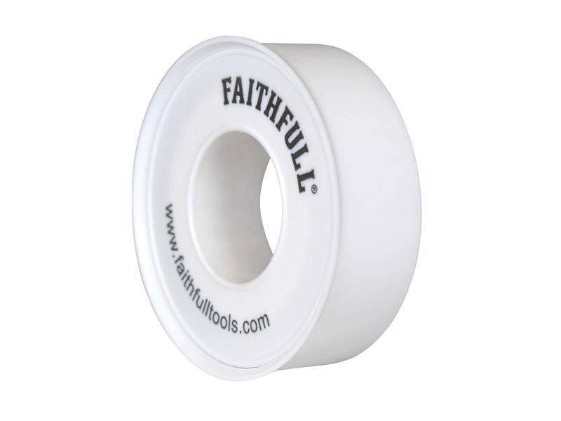 Faithfull P.T.F.E Tape 12mm x 12m White (Pack 10) Faithfull - Town Tools