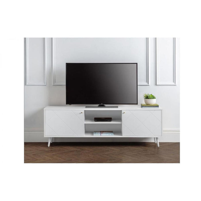 Moritz TV Cabinet All White Frame & Door Fronts