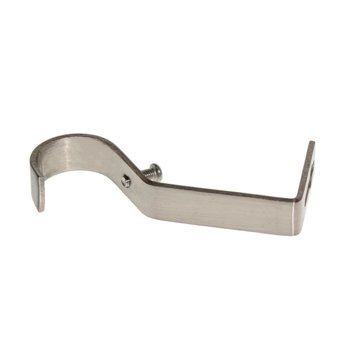 Long L Bracket in Brushed Nickel for 28mm Diameter Pole