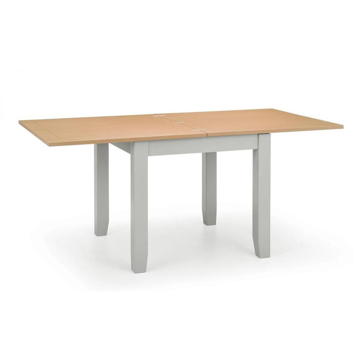 Richmond Flip-top Dining Table 90-180cm Elephant Grey with Oak Top