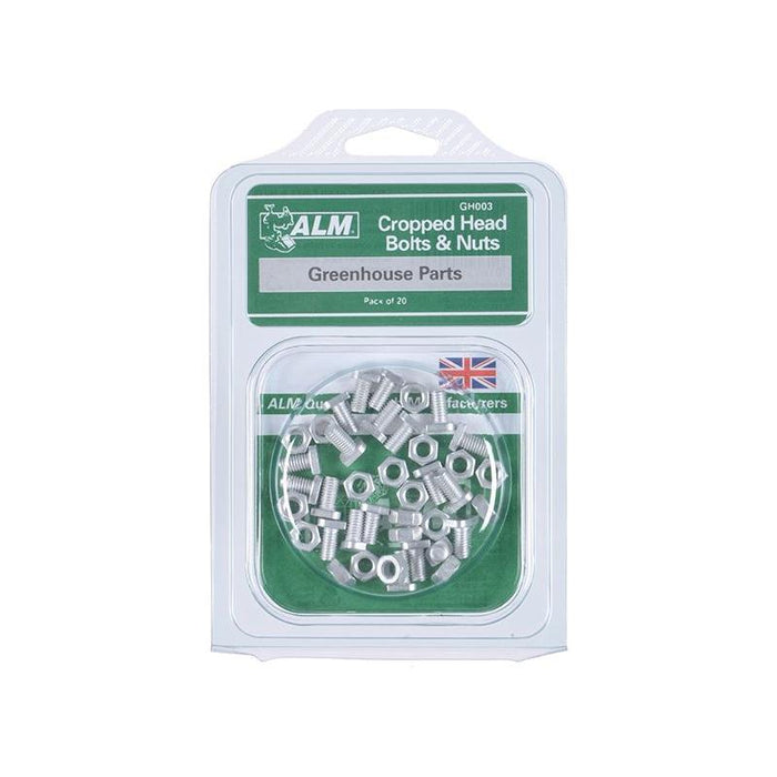 Alm Manufacturing GH003 Cropped Glaze Bolts & Nuts Pack of 20 ALM Manufacturing - Town Tools