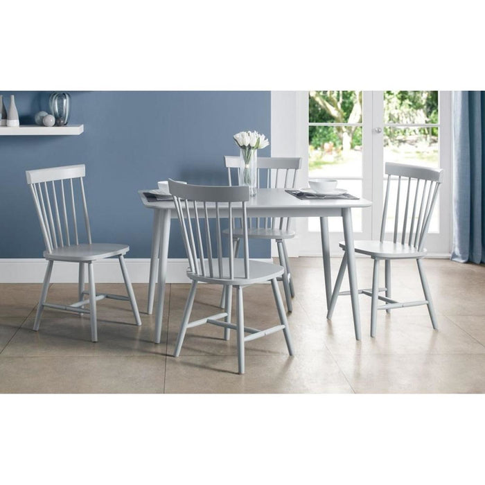 Torino Lunar Grey Chair Retro Style Tapered Legs