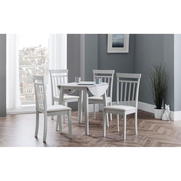 Coast Dining Chair Grey with Ivory Faux Suede Padded Seat