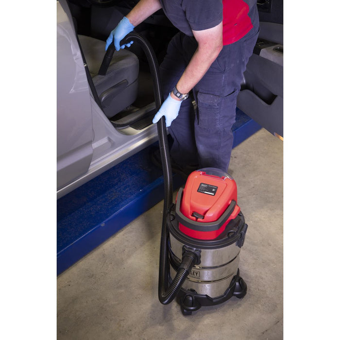 Sealey Vacuum Cleaner Cordless Wet & Dry 20L 20V SV20 Series Body Only