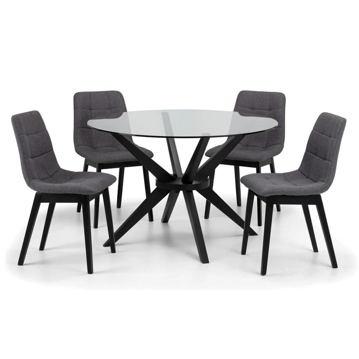 Hayden Dining Chair with Grey Linen Upholstery