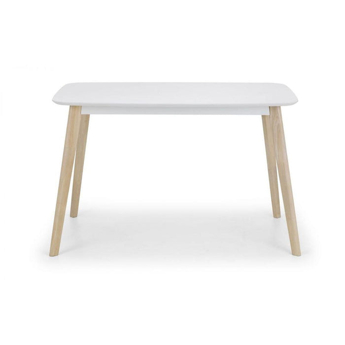 Casa Rectangular Dining Table Matt White Top & Limed Oak Legs