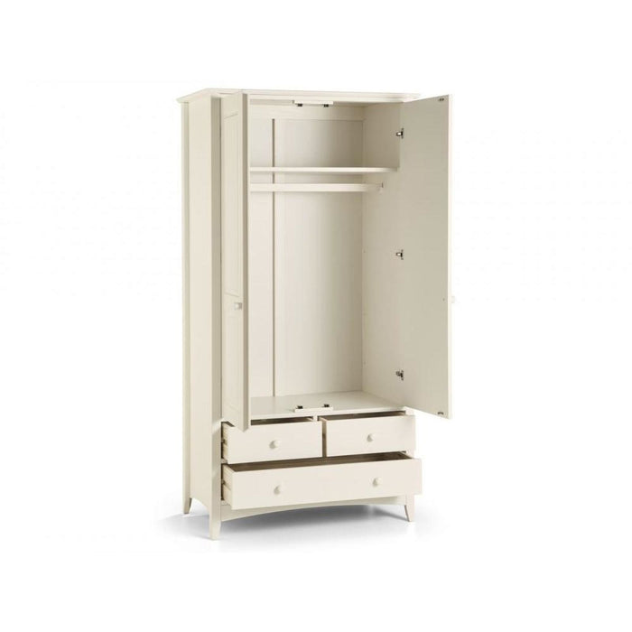 Cameo Combination Wardrobe with 3 Drawers Stone White