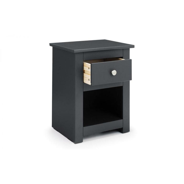Radley Bedside Unit 1 Drawer 1 Shelf Anthracite Lacquer