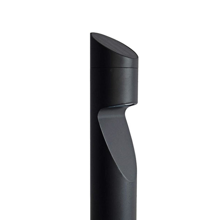 Eccentrica Black Angled Solar Pedestal Light Warm White