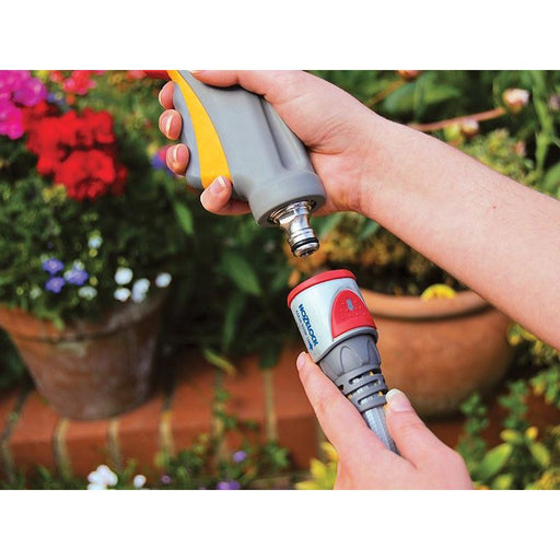 Hozelock 2035 Pro Metal AquaStop Hose Connector 12.5-15mm (1/2-5/8in) Hozelock - Town Tools