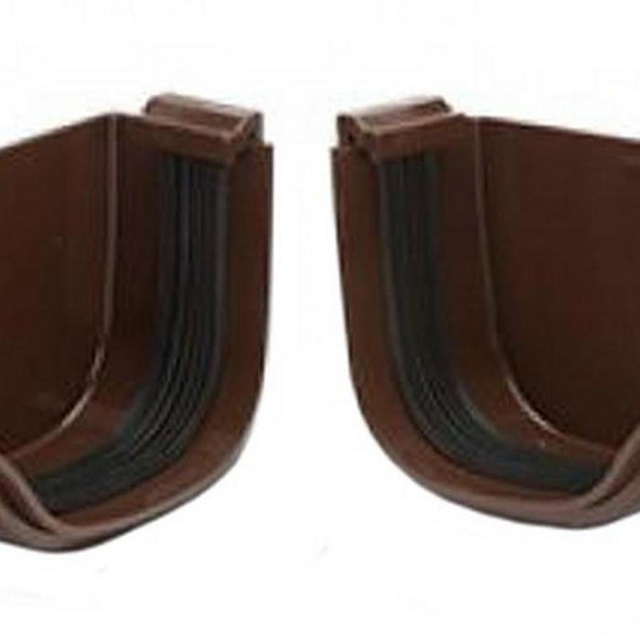 Polypipe Ogee External Stop End Brown L/H 115mm