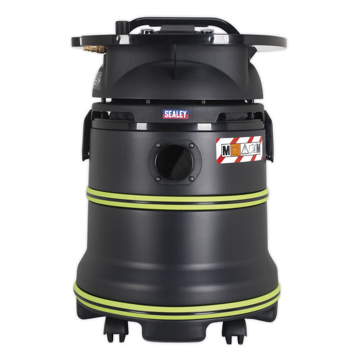 Sealey Vacuum Cleaner Industrial Dust-Free Wet/Dry 35L 1000W/230V Plastic Drum M