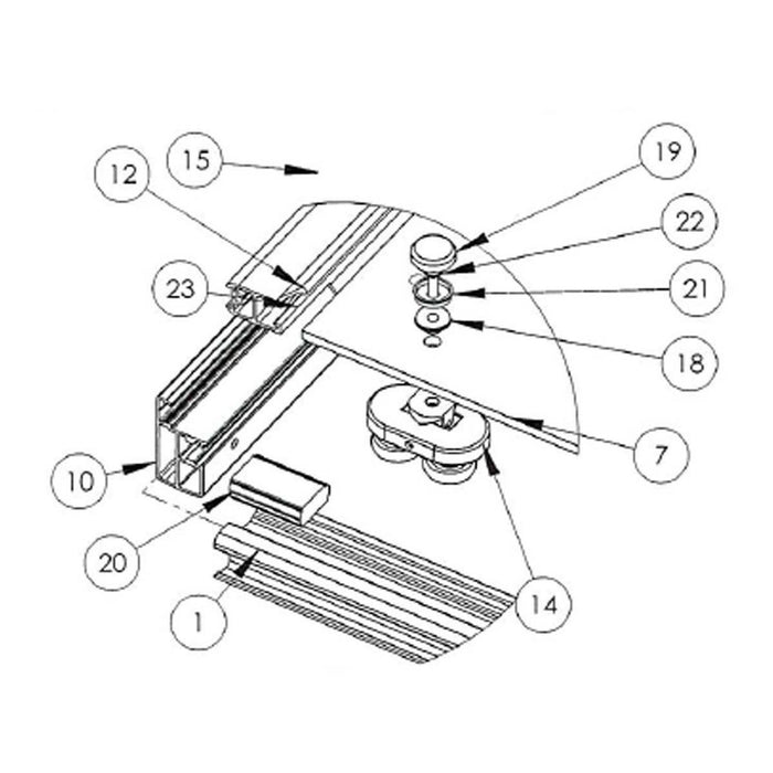 Ellbee Shower Door Roller 09767/B