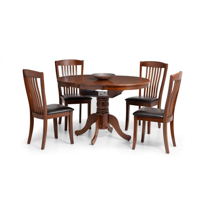 Canterbury Round to Oval Extending Table Mahogany Stain Finish