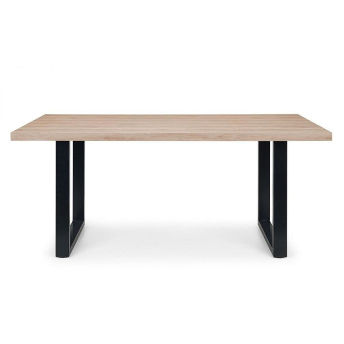 Berwick Dining Table Oak Top & Black Legs