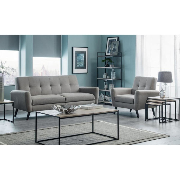 Tribeca Coffee Table Sonoma Oak Effect Top on Black Frame