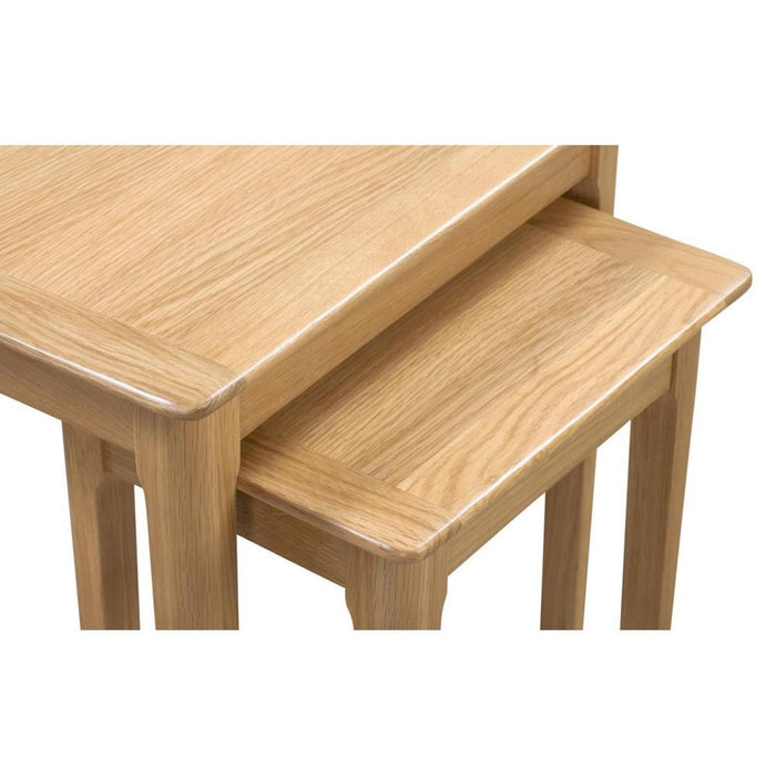 Cotswold Nest of 2 Tables Solid Oak & Real Oak Veneers