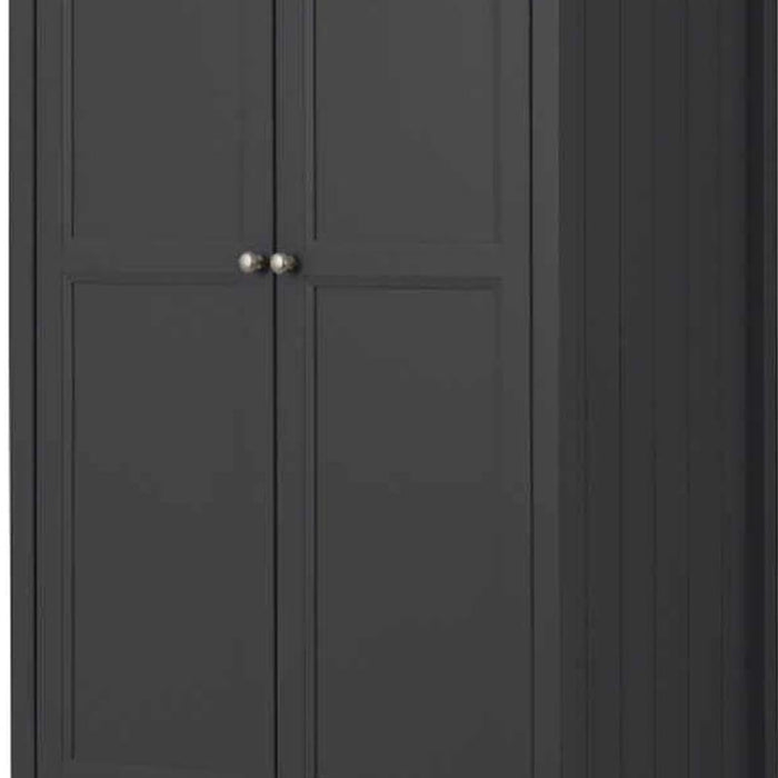 Maine 2 Door 1 Drawer Combination Wardrobe Anthracite Lacquer