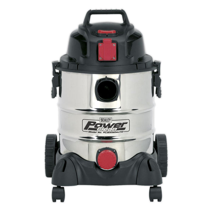 Sealey Vacuum Cleaner Industrial 20L 1400W/230V Stainless Drum Auto Start