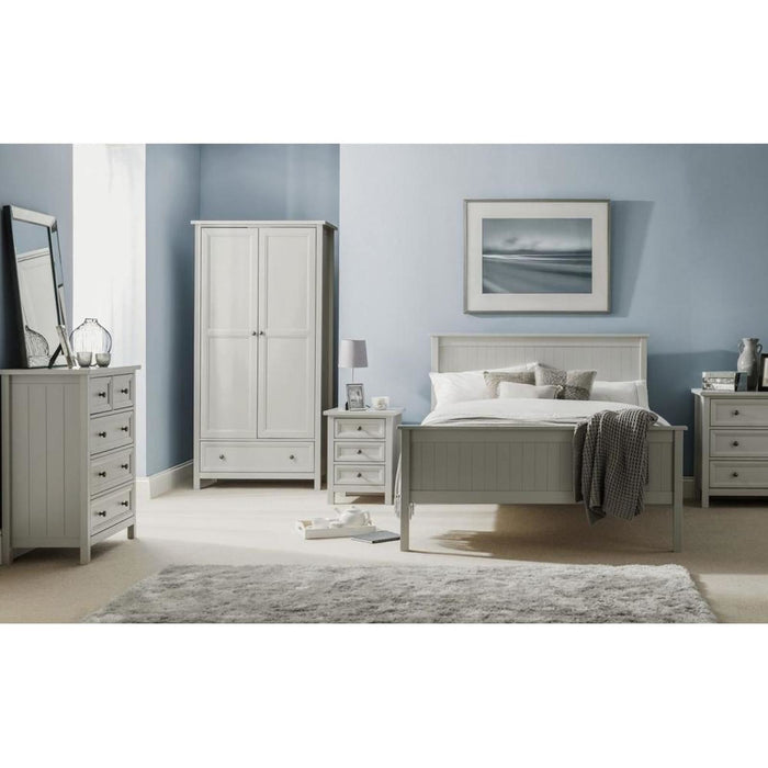 Maine 5 Drawer Tall Chest Unit Dove Grey Lacquer